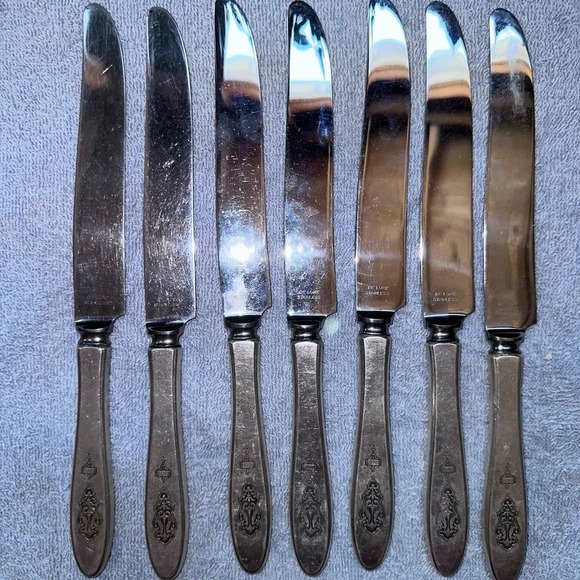 Vintage Oneida Community Plate BIRD OF PARADISE Knife Set - Picture 1 of 5